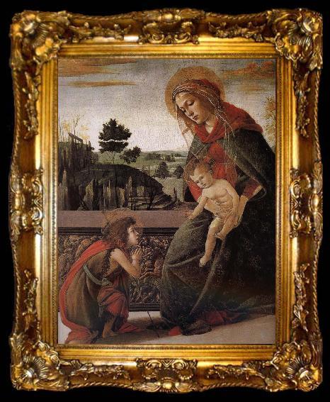 framed  Sandro Botticelli Our Lady of John son and salute, ta009-2